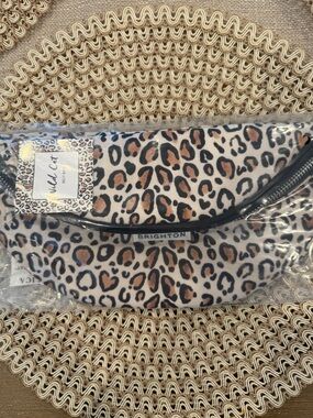 Brighton Leopard Print Crossbody Bag in Black, Brown, Cream